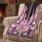 Australia Indigenous Pocket Scarf Pink Ribbon Breast Cancer Butterfly Aboriginal Black