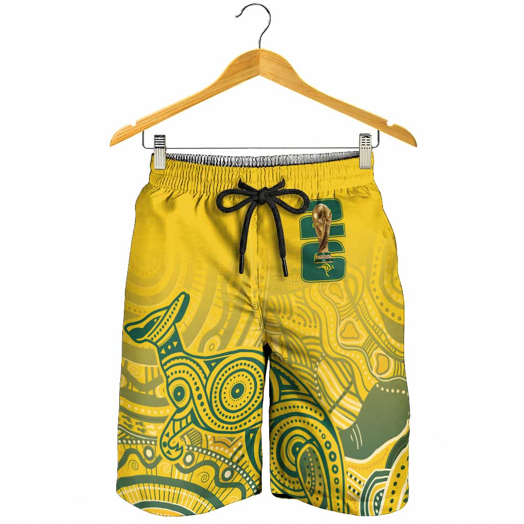 Australia Indigenous Shorts for Men WC2026 Socceroos Aboriginal Arts - Aussie Hoodie