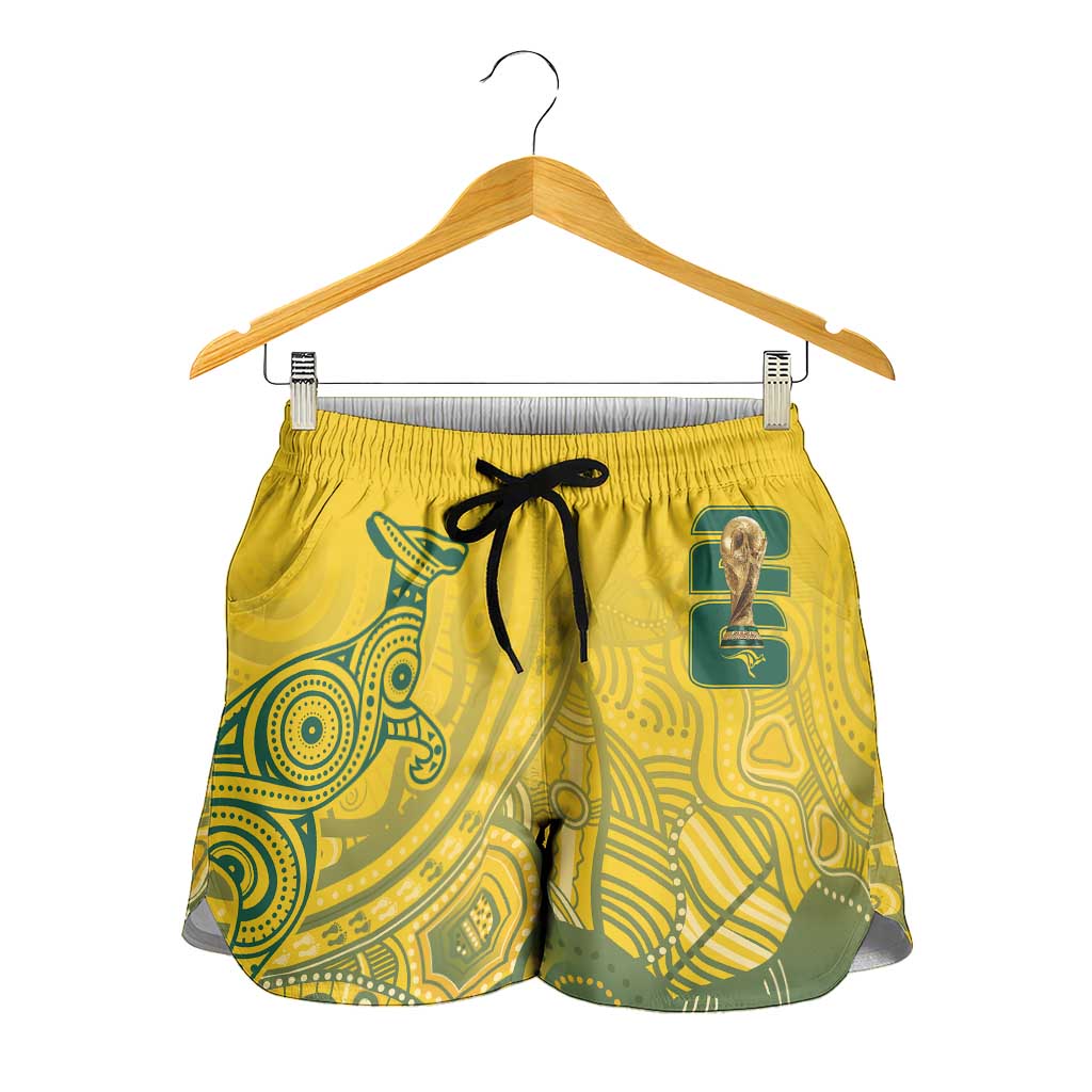 Australia Indigenous Shorts for Women WC2026 Socceroos Aboriginal Arts - Aussie Hoodie