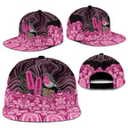 Australia Indigenous Snapback Cap Breast Cancer Pink Robin Bottlebrush Aboriginal Art - Aussie Hoodie