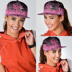 Australia Indigenous Snapback Cap Breast Cancer Pink Robin Bottlebrush Aboriginal Art - Aussie Hoodie