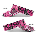 Australia Indigenous Sun Visor Cap Breast Cancer Ribbon Think Pink - Black Version