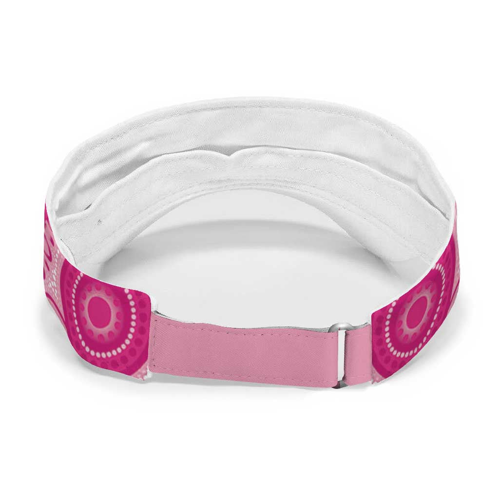 Australia Indigenous Sun Visor Cap Breast Cancer Ribbon Think Pink - Pink Version
