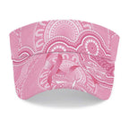 Australia Indigenous Sun Visor Cap Pink Ribbon Breast Cancer Butterfly Aboriginal