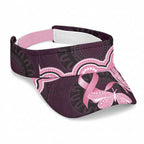 Australia Indigenous Sun Visor Cap Pink Ribbon Breast Cancer Butterfly Aboriginal Black