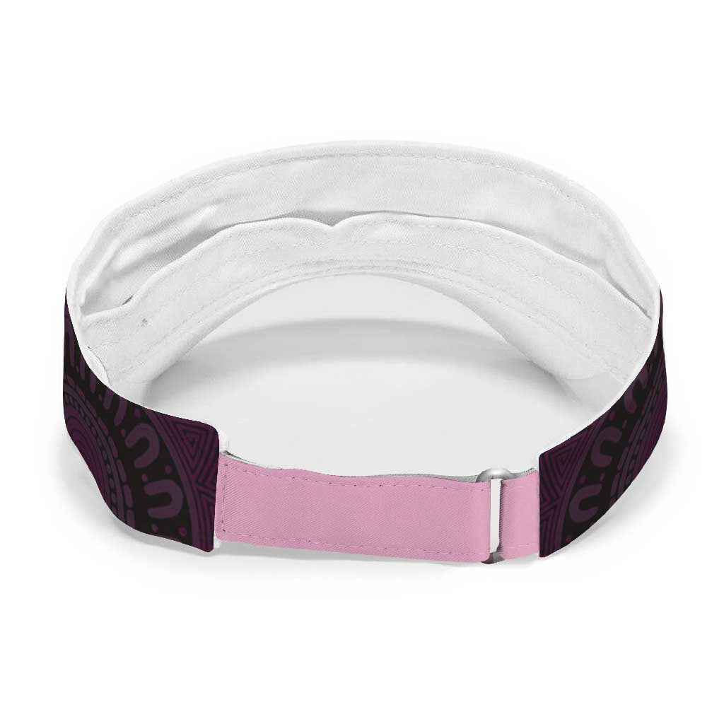 Australia Indigenous Sun Visor Cap Pink Ribbon Breast Cancer Butterfly Aboriginal Black