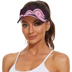 Australia Indigenous Sun Visor Cap Pink Ribbon Breast Cancer Butterfly Aboriginal Black