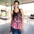 Australia Indigenous Women Racerback Tank Aboriginal Pink Ribbon Art - Aussie Hoodie
