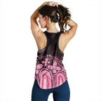 Australia Indigenous Women Racerback Tank Aboriginal Pink Ribbon Art - Aussie Hoodie