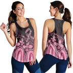 Australia Indigenous Women Racerback Tank Aboriginal Pink Ribbon Art - Aussie Hoodie
