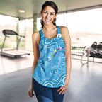 Australia Indigenous Women Racerback Tank Blue Ribbon Lizards Autism Awareness - Aussie Hoodie