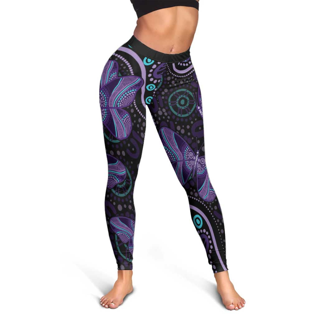 Australia Infinity Heart Indigenous Leggings Fly High Until We Meet Again - Aussie Hoodie
