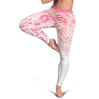 Australia Leggings Breast Cancer Pink Ribbon - Marble Roses - Aussie Hoodie