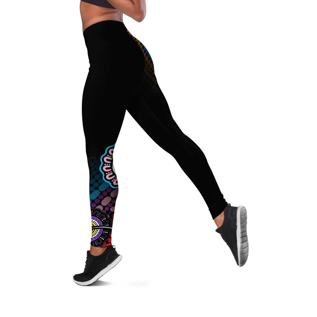Australia LGBTQ+ History Month Leggings Indigenous Rainbows Pride Be You LT7