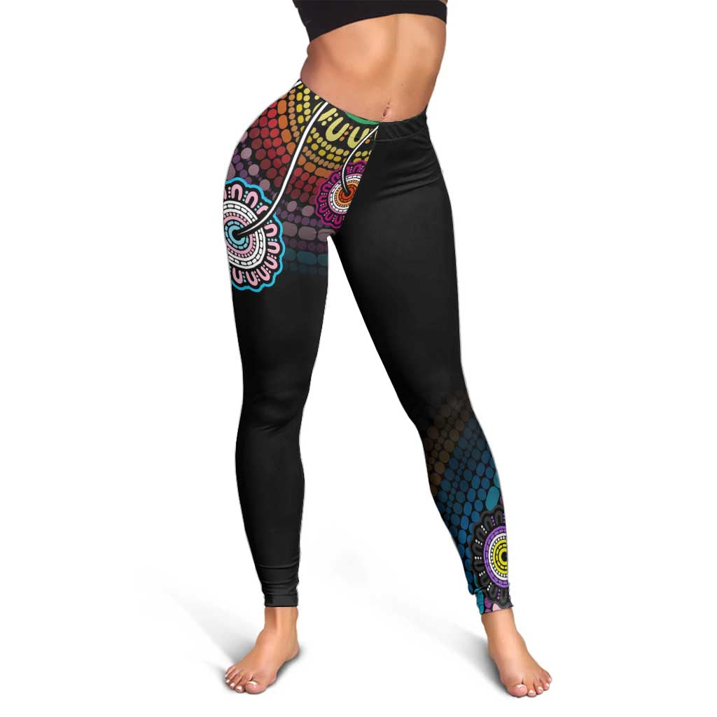 Australia LGBTQ+ History Month Leggings Indigenous Rainbows Pride Be You LT7