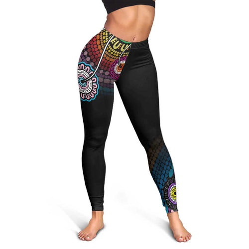 Australia LGBTQ+ History Month Leggings Indigenous Rainbows Pride Be You LT7