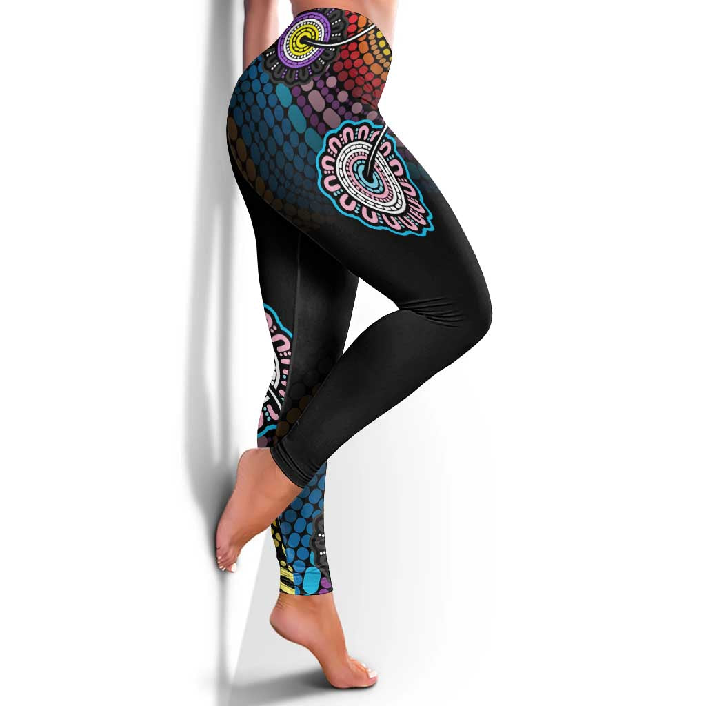 Australia LGBTQ+ History Month Leggings Indigenous Rainbows Pride Be You LT7
