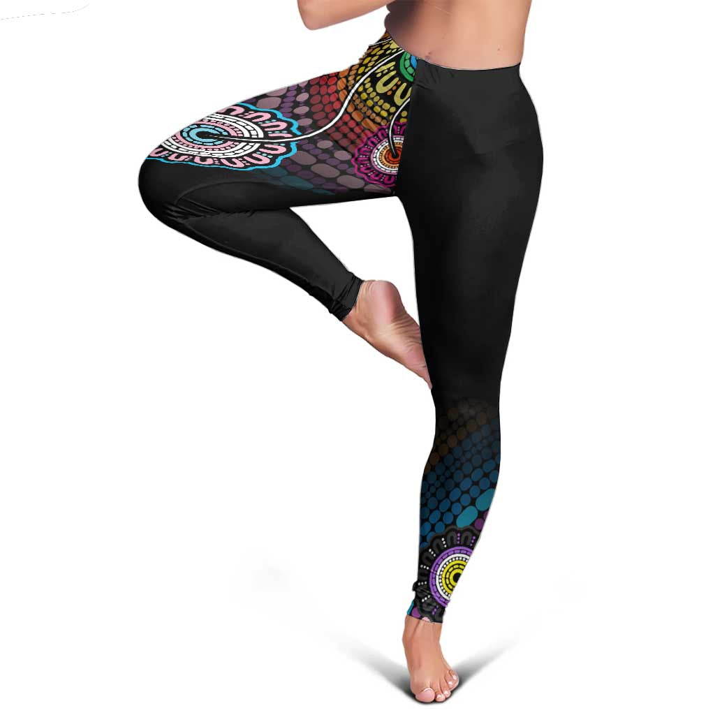 Australia LGBTQ+ History Month Leggings Indigenous Rainbows Pride Be You LT7