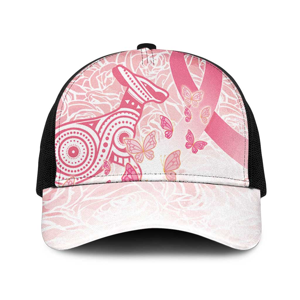 Australia Mesh Trucker Cap Breast Cancer Pink Ribbon - Marble Roses - Aussie Hoodie
