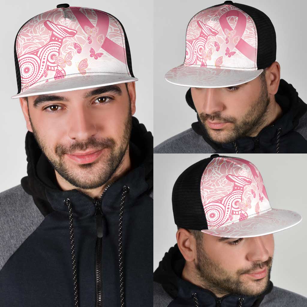 Australia Mesh Trucker Cap Breast Cancer Pink Ribbon - Marble Roses - Aussie Hoodie
