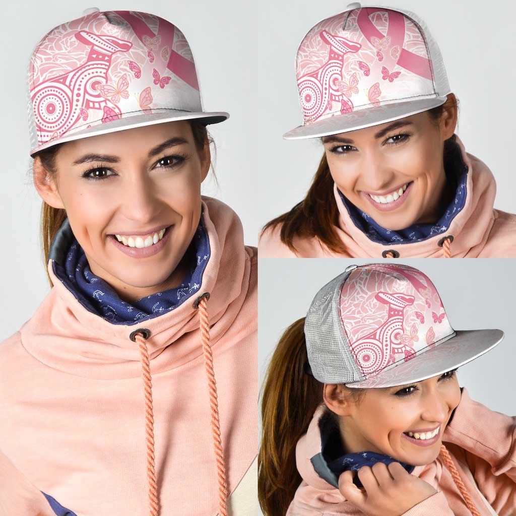 Australia Mesh Trucker Cap Breast Cancer Pink Ribbon - Marble Roses - Aussie Hoodie