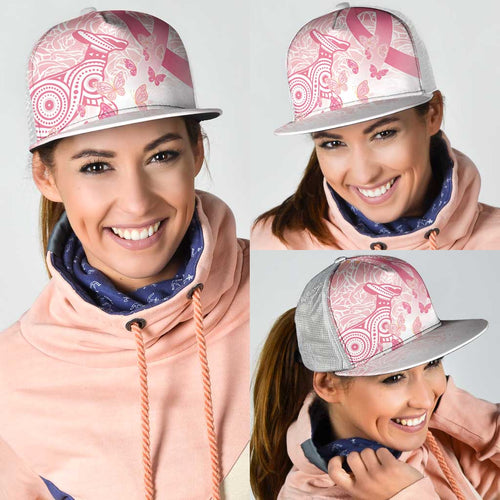 Australia Mesh Trucker Cap Breast Cancer Pink Ribbon - Marble Roses - Aussie Hoodie