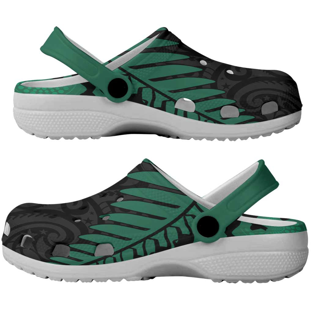 Australia New Zealand Rugby Clogs Shoes Green Aboriginal Wallabies and Maori Black Fern - Aussie Hoodie