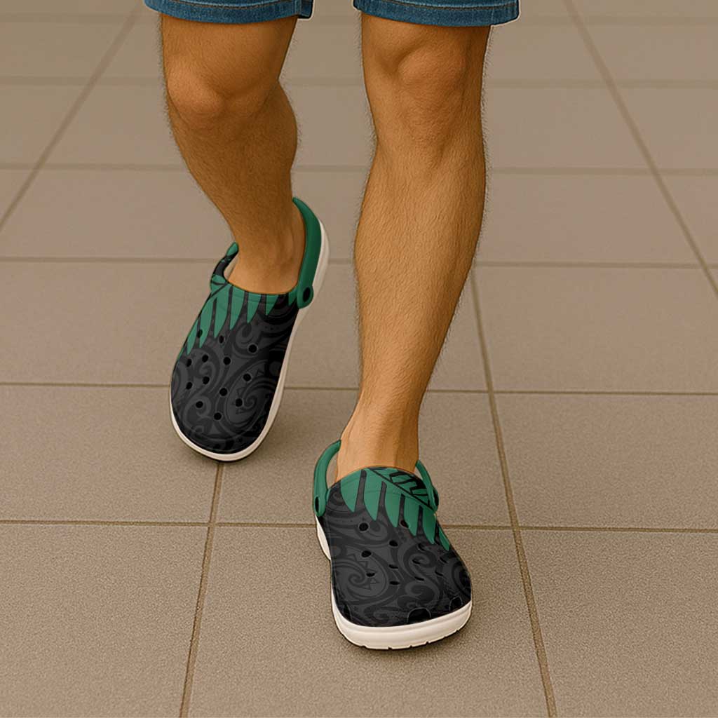 Australia New Zealand Rugby Clogs Shoes Green Aboriginal Wallabies and Maori Black Fern - Aussie Hoodie