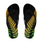 Australia New Zealand Rugby Flip Flops Gradient Aboriginal Wallabies and Maori Black Fern - Aussie Hoodie
