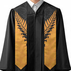 Australia New Zealand Rugby Graduation Stole Gold Aboriginal Wallabies and Maori Black Fern - Aussie Hoodie