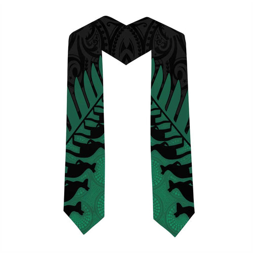 Australia New Zealand Rugby Graduation Stole Green Aboriginal Wallabies and Maori Black Fern - Aussie Hoodie