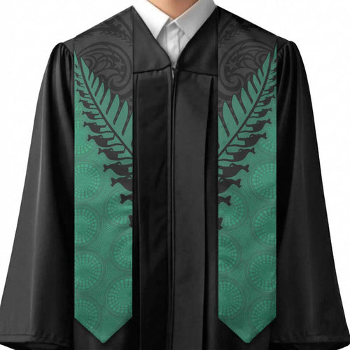 Australia New Zealand Rugby Graduation Stole Green Aboriginal Wallabies and Maori Black Fern - Aussie Hoodie