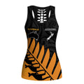 Australia New Zealand Rugby Hollow Tank Top Gold Aboriginal Wallabies and Maori Black Fern - Aussie Hoodie