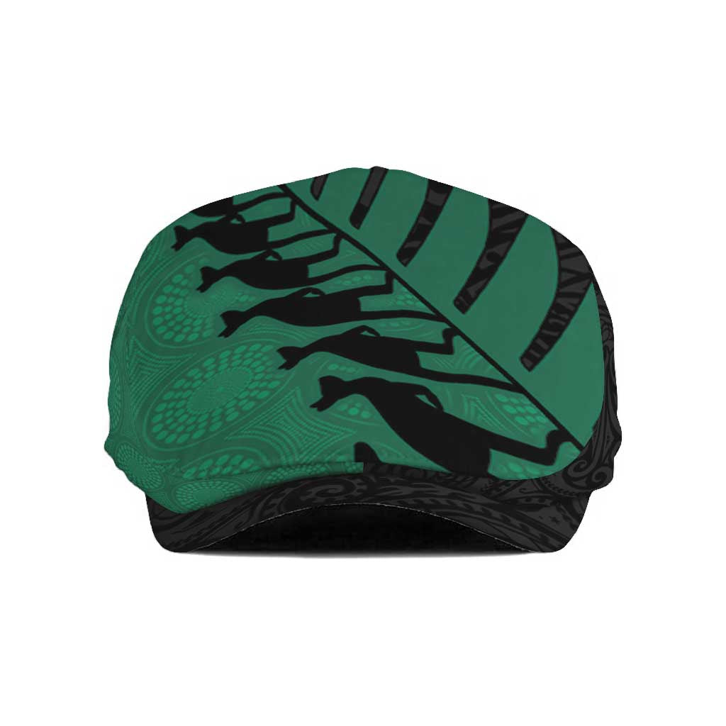 Australia New Zealand Rugby Jeff Hat Green Aboriginal Wallabies and Maori Black Fern - Aussie Hoodie