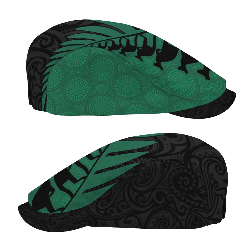 Australia New Zealand Rugby Jeff Hat Green Aboriginal Wallabies and Maori Black Fern - Aussie Hoodie