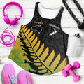 Australia New Zealand Rugby Women Racerback Tank Gradient Aboriginal Wallabies and Maori Black Fern - Aussie Hoodie