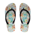 Australia Pink Cockatoo Aboriginal Art Flip Flops Tropical Hibiscus Floral Style