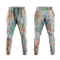 Australia Pink Cockatoo Aboriginal Art Jogger Pants Tropical Hibiscus Floral Style