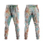 Australia Pink Cockatoo Aboriginal Art Jogger Pants Tropical Hibiscus Floral Style