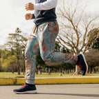 Australia Pink Cockatoo Aboriginal Art Jogger Pants Tropical Hibiscus Floral Style