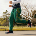 Australia Rugby Kangaroo Jogger Pants Green Gold Aboriginal Dot Geometry