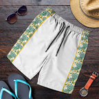 Australia Rugby Kangaroo Shorts for Men White Aboriginal Dot Geometry