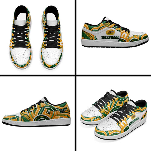 Australia Socceroos 2026 Low Sneakers Aboriginal Art