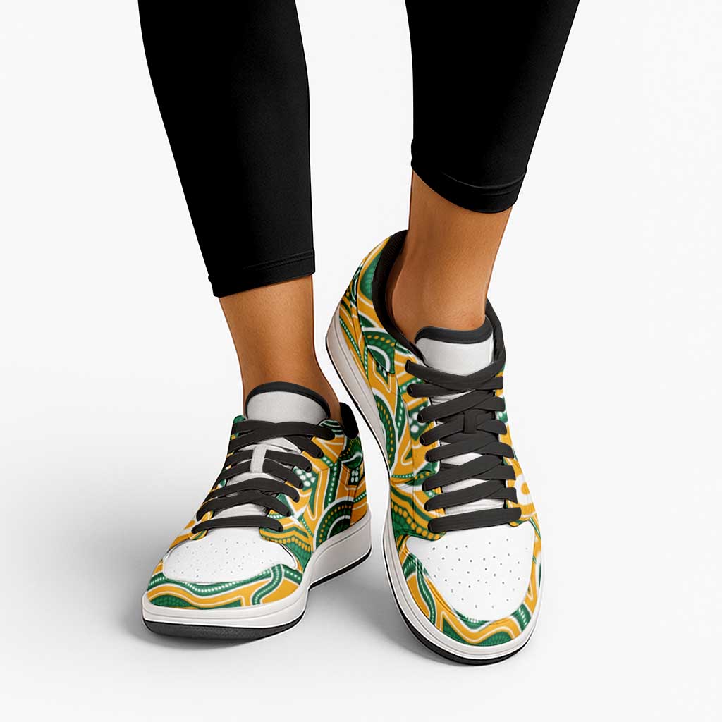 Australia Socceroos 2026 Low Sneakers Aboriginal Art