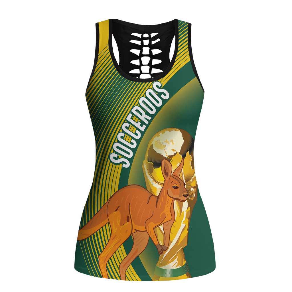Australia Socceroos WC2026 Hollow Tank Top Golden Champions - Aussie Hoodie