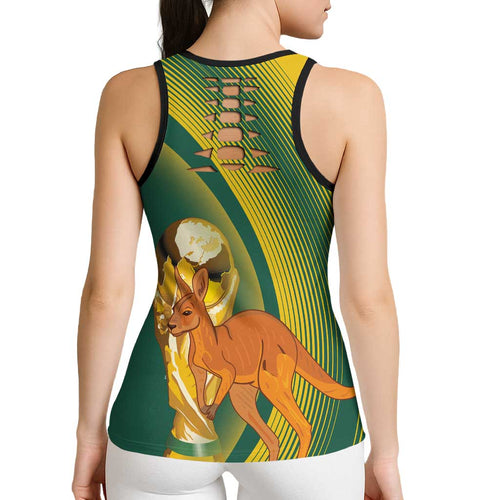 Australia Socceroos WC2026 Hollow Tank Top Golden Champions - Aussie Hoodie