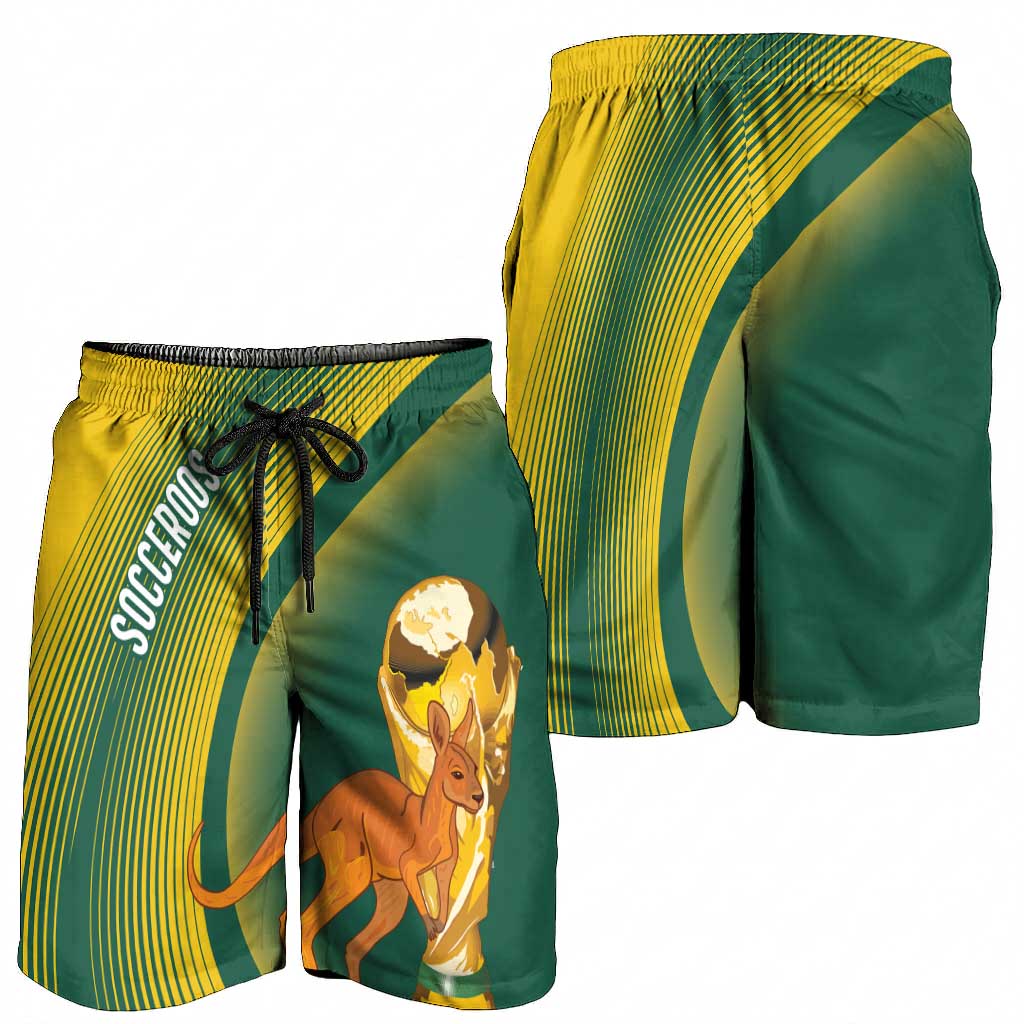 Australia Socceroos WC2026 Shorts for Men Golden Champions - Aussie Hoodie