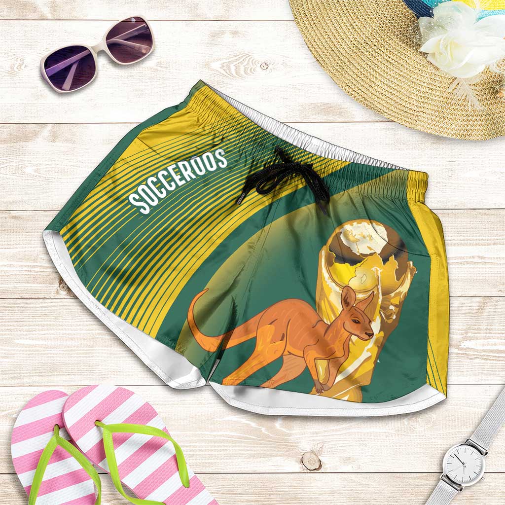 Australia Socceroos WC2026 Shorts for Women Golden Champions - Aussie Hoodie