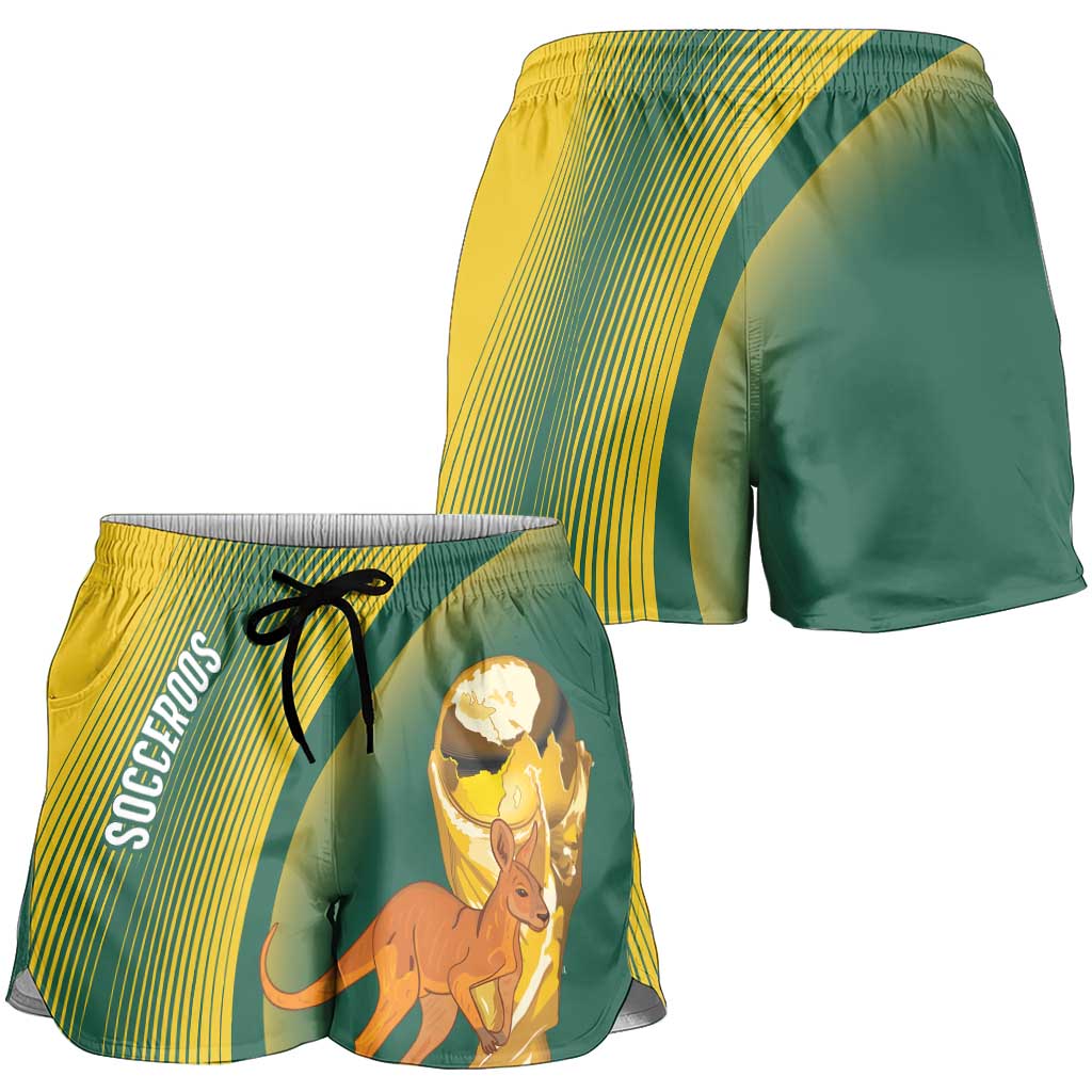 Australia Socceroos WC2026 Shorts for Women Golden Champions - Aussie Hoodie