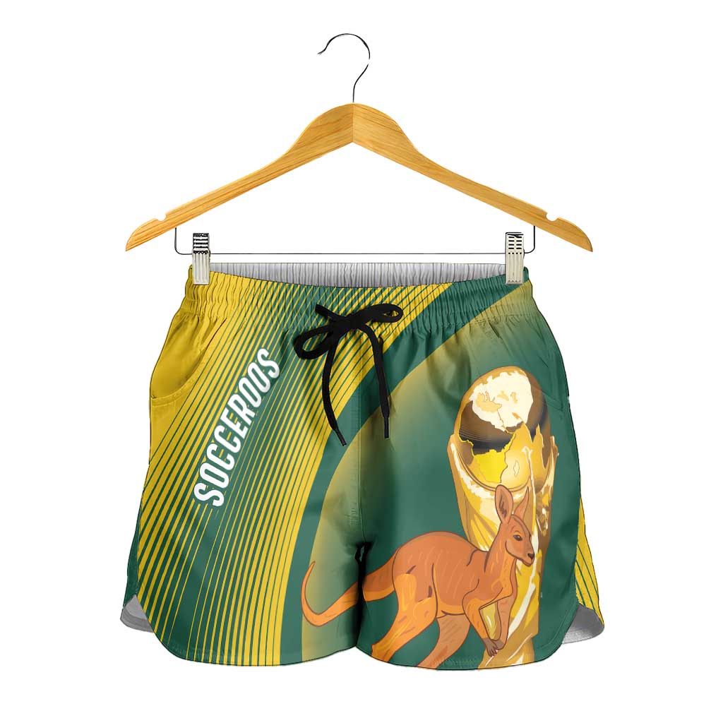 Australia Socceroos WC2026 Shorts for Women Golden Champions - Aussie Hoodie
